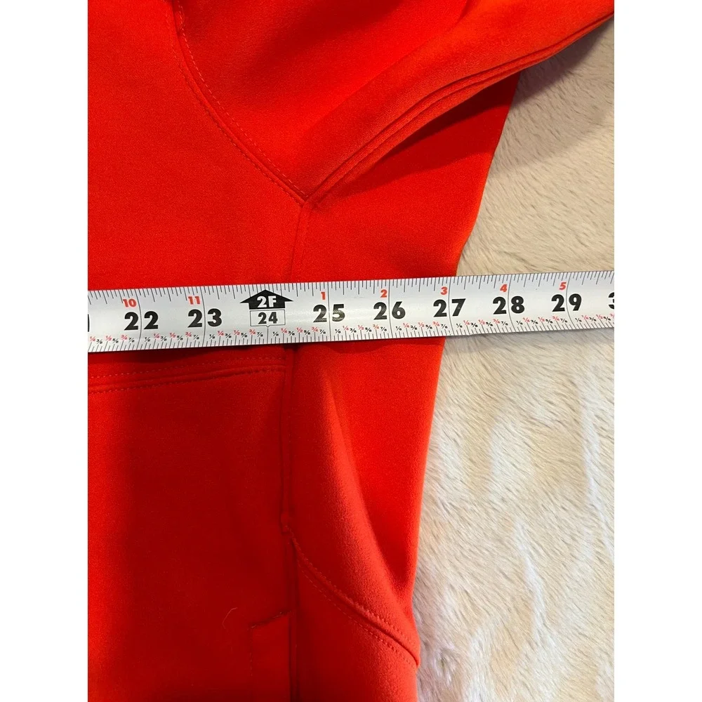 The North Face Mens Full Zip Fleece Jacket Chest Pocket Orange XXL